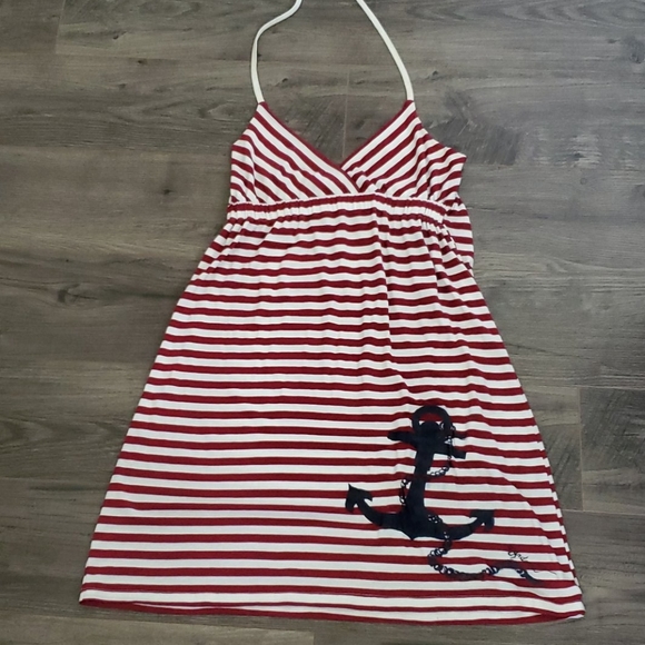 Summer beach dress with hand painted anchor - Picture 1 of 1